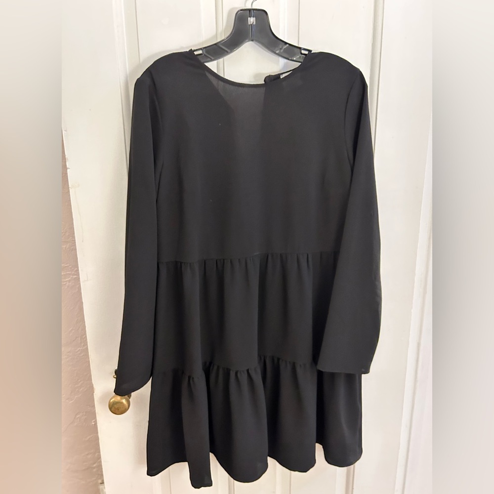Black Tiered Mini Dress